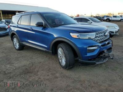 2022 Ford EXPLORER Explorer L, blue — VIN 1FMSK8FH4NGC11419, Copart