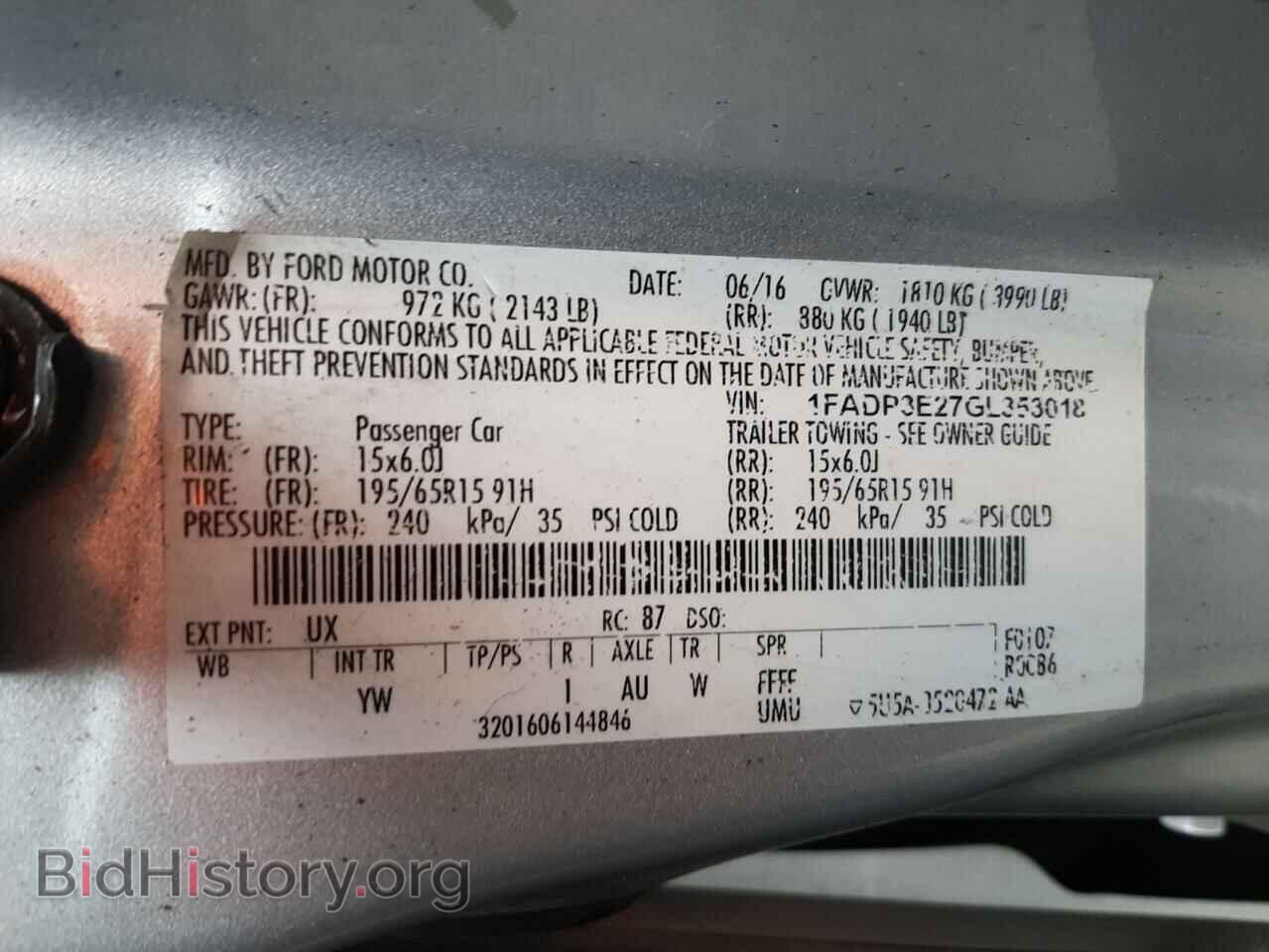 2016 FORD FOCUS - VIN: 1FADP3E27GL353018 - Photo 10