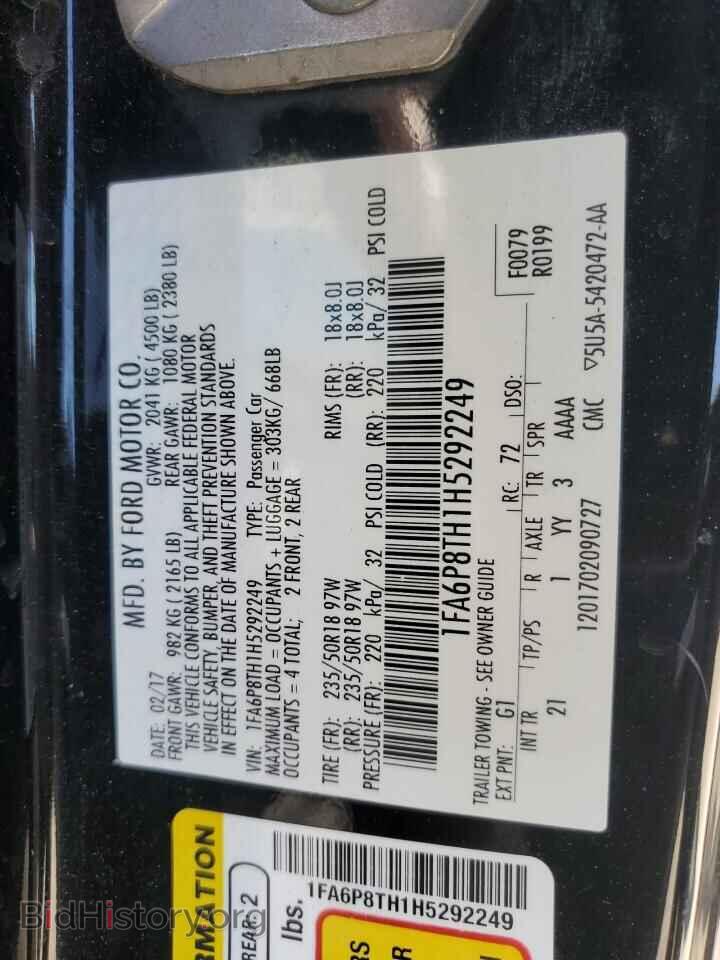 2017 FORD ALL Models - VIN: 1FA6P8TH1H5292249 - Photo 12
