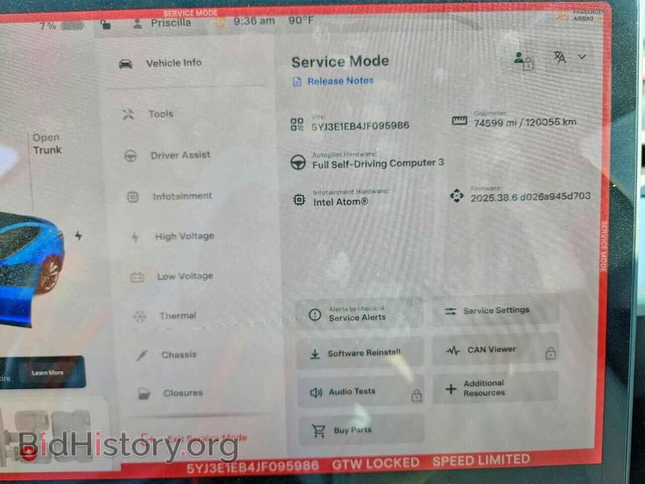 2018 TESLA MODEL 3 - VIN: 5YJ3E1EB4JF095986 - Фото 9