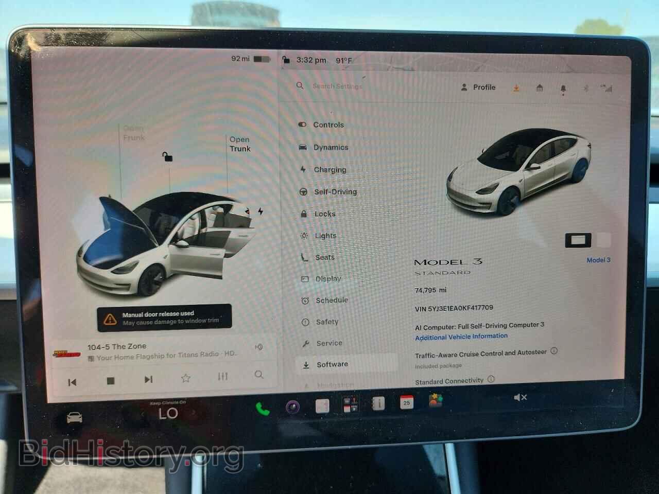 2019 TESLA MODEL 3 - VIN: 5YJ3E1EA0KF417709 - Photo 9