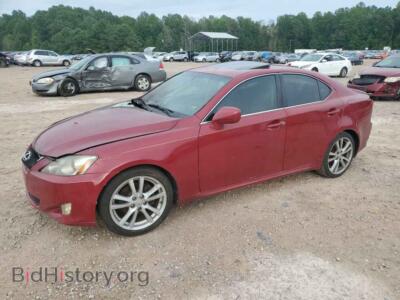 2007 Lexus IS 250, темно-бордовый — VIN JTHBK262372038651, Copart