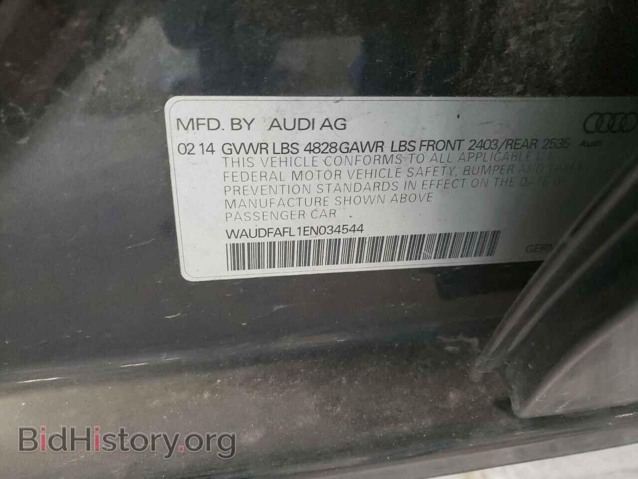 2014 AUDI A4 - VIN: WAUDFAFL1EN034544 - Фото 10