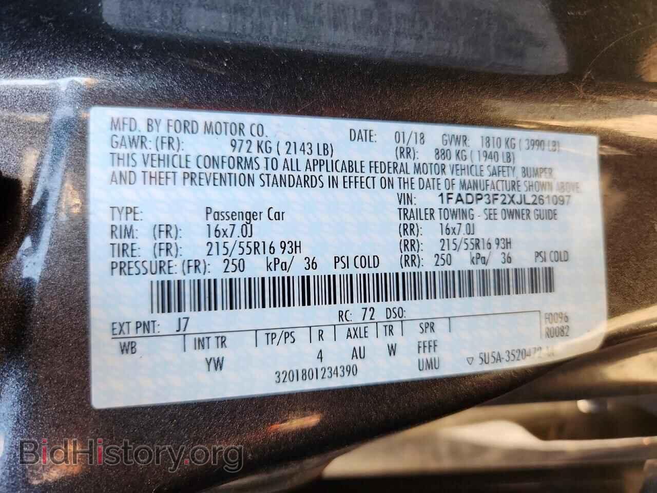 2018 FORD FOCUS - VIN: 1FADP3F2XJL261097 - Photo 12
