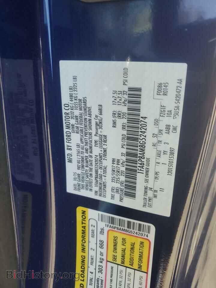 2016 FORD ALL Models - VIN: 1FA6P8AM8G5242074 - Photo 12