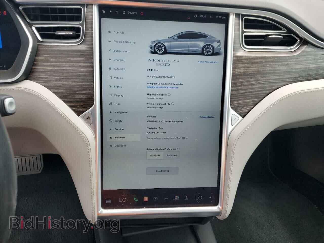 2016 TESLA MODEL S - VIN: 5YJSA1E22GF146272 - Фото 9