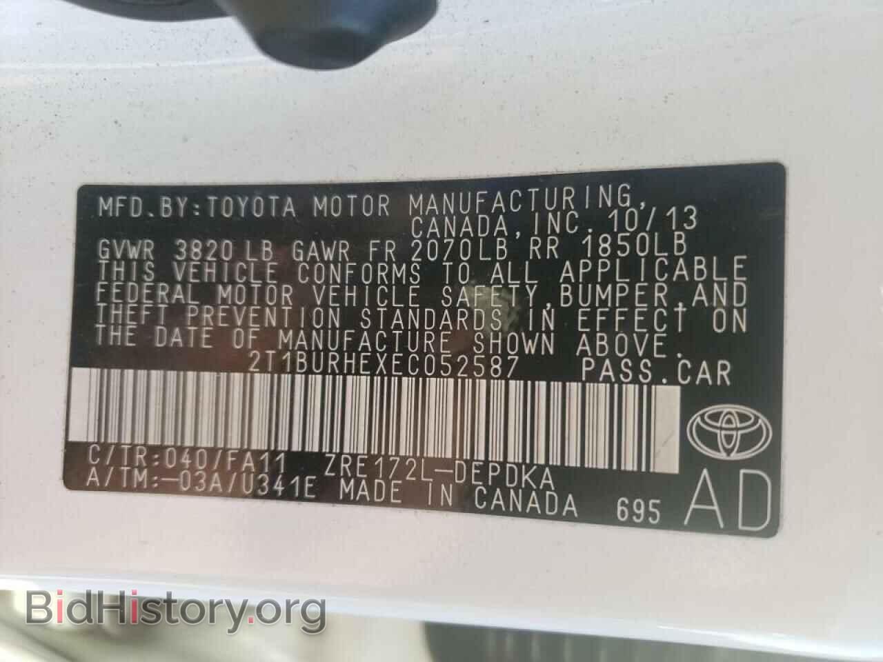 2014 TOYOTA COROLLA - VIN: 2T1BURHEXEC052587 - Photo 10