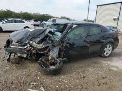 2013 Dodge AVENGER SE, черный — VIN 1C3CDZAB1DN607477, Copart