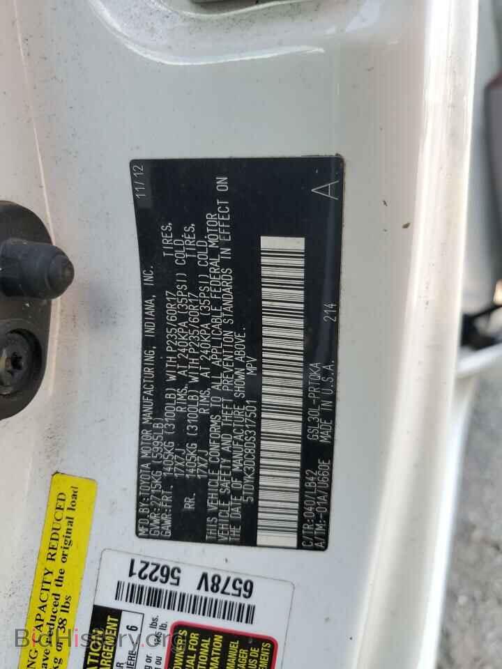 2013 TOYOTA All Models - VIN: 5TDYK3DC8DS317501 - Photo 12