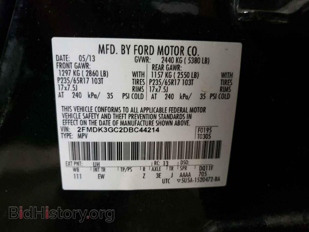 2013 FORD EDGE - VIN: 2FMDK3GC2DBC44214 - Photo 10