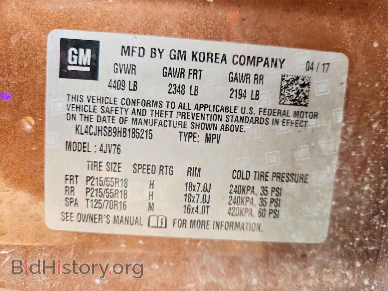 2017 BUICK ENCORE - VIN: KL4CJHSB9HB185215 - Photo 12