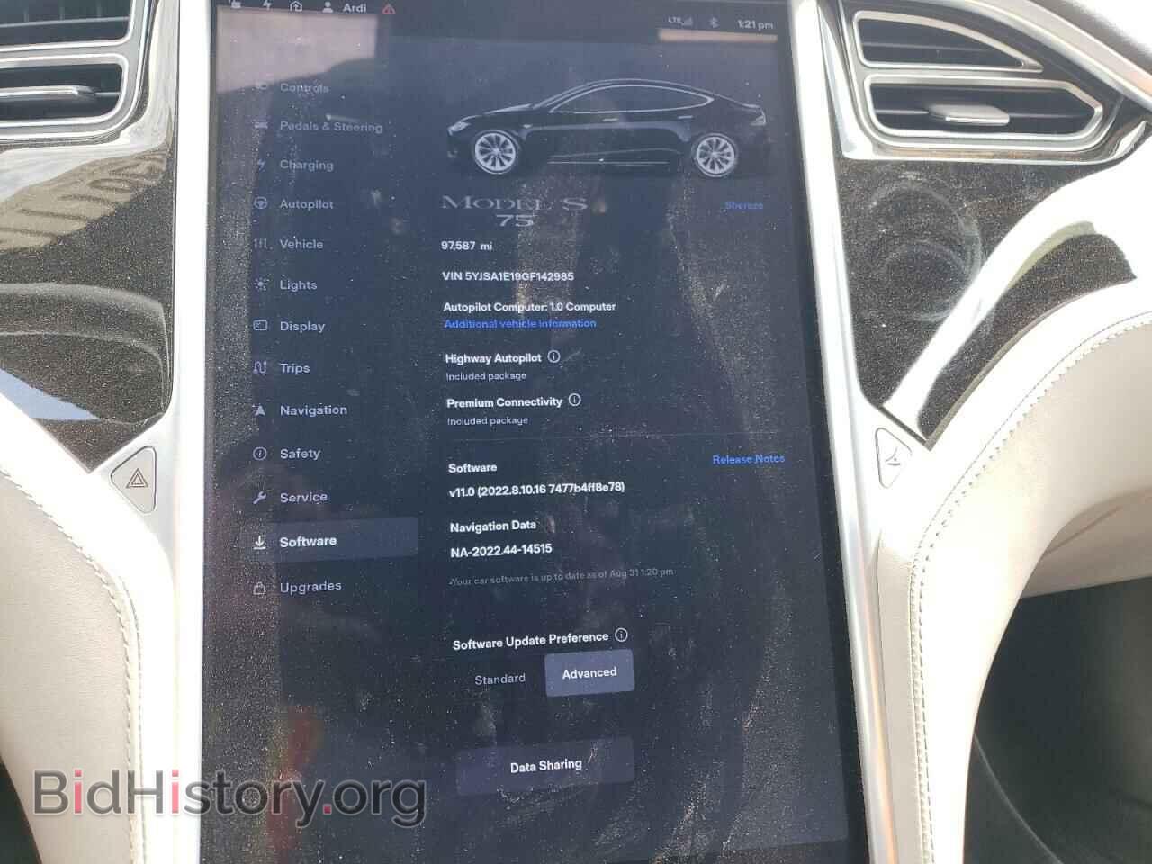 2016 TESLA MODEL S - VIN: 5YJSA1E19GF142985 - Photo 9