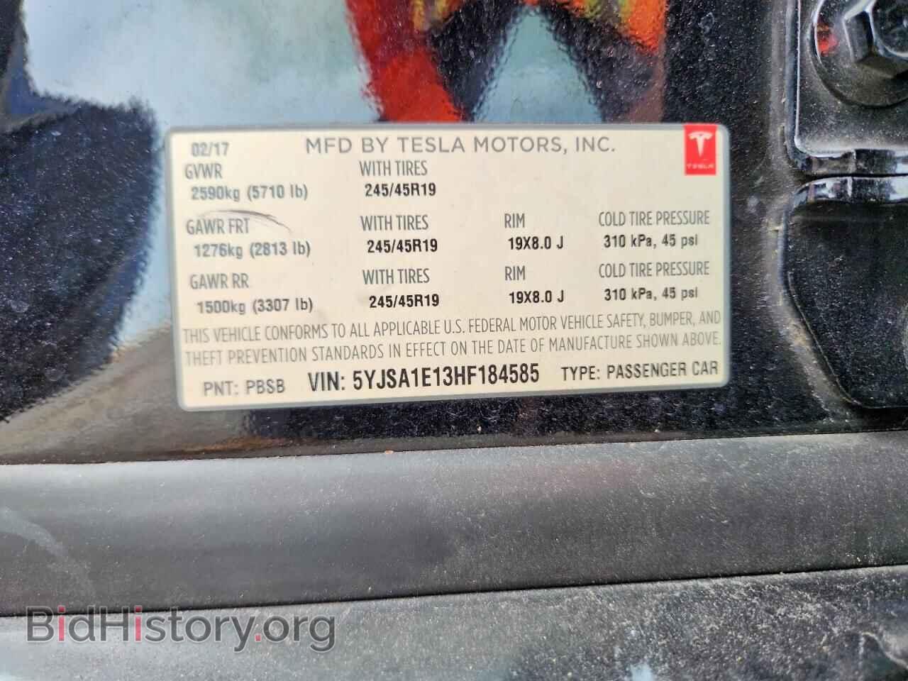 2017 TESLA MODEL S - VIN: 5YJSA1E13HF184585 - Photo 13