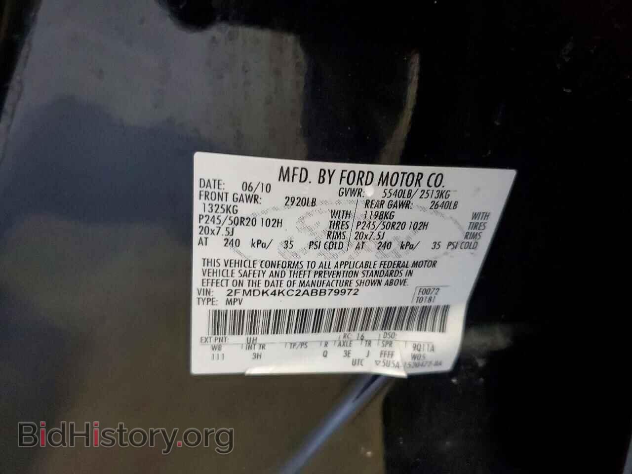 2010 FORD EDGE - VIN: 2FMDK4KC2ABB79972 - Photo 13
