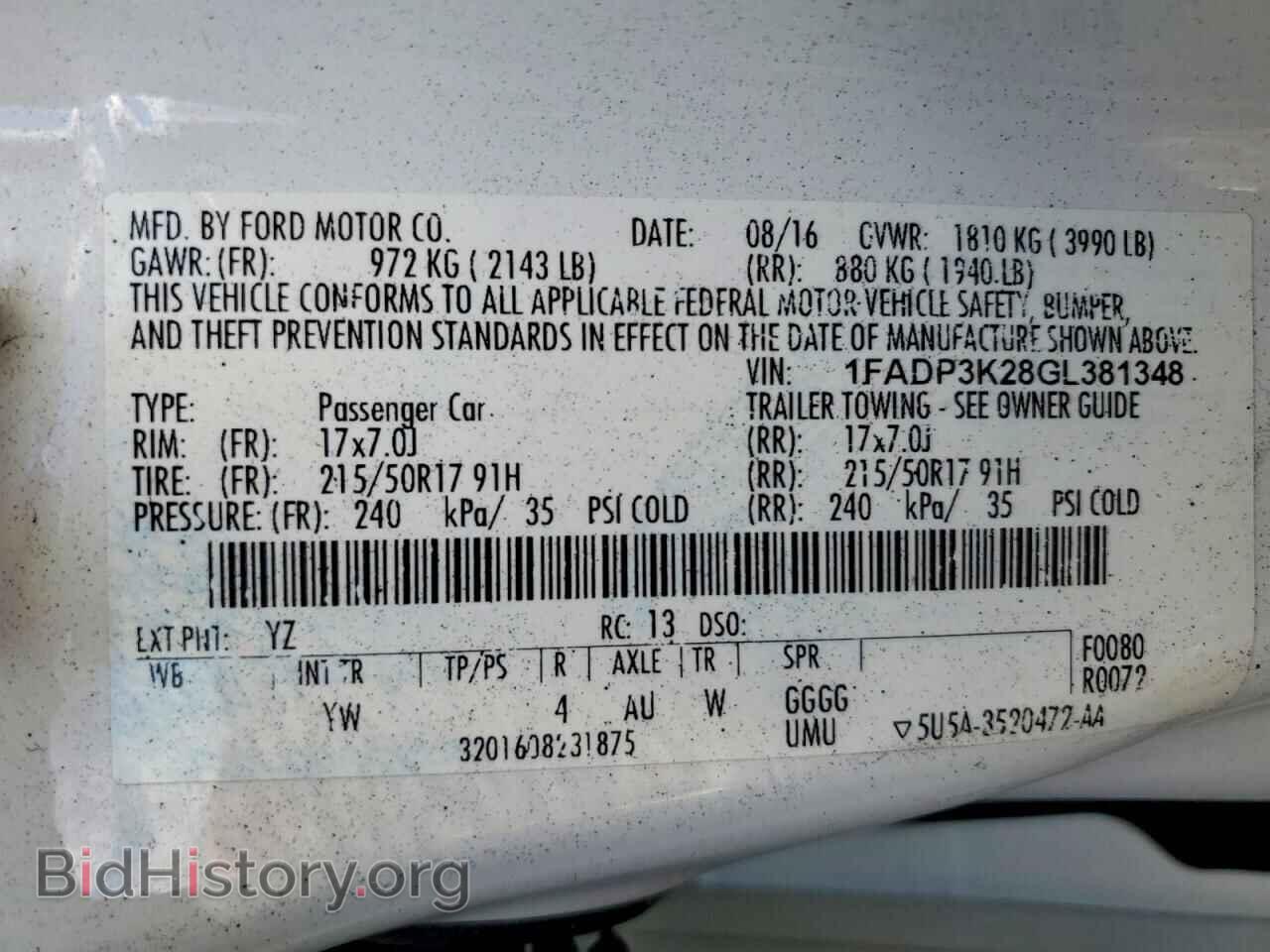 2016 FORD FOCUS - VIN: 1FADP3K28GL381348 - Photo 13