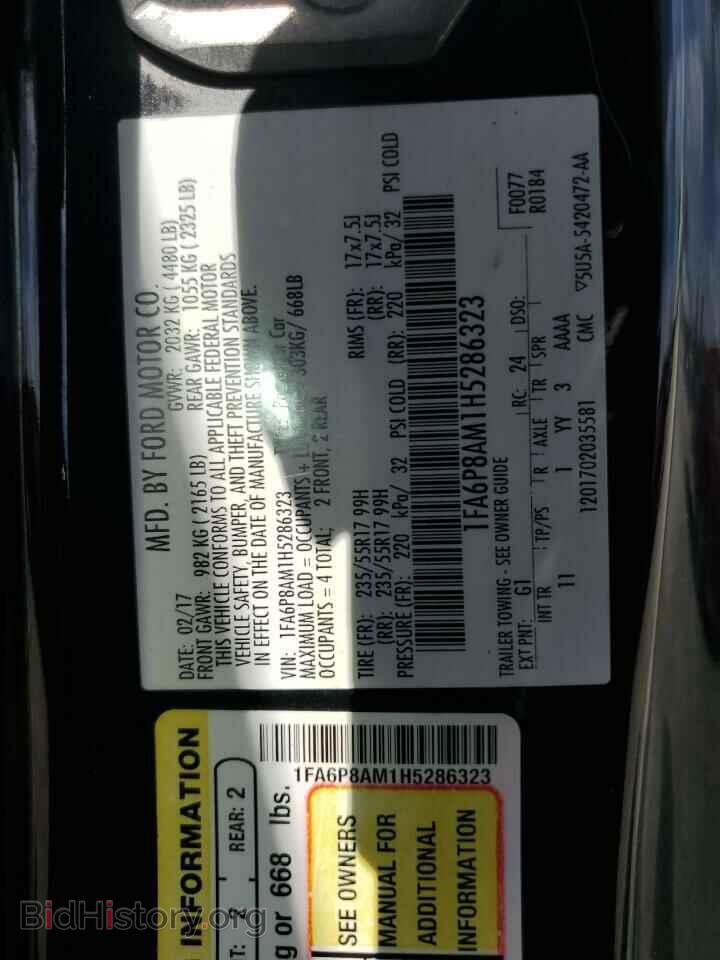 2017 FORD ALL Models - VIN: 1FA6P8AM1H5286323 - Фото 12