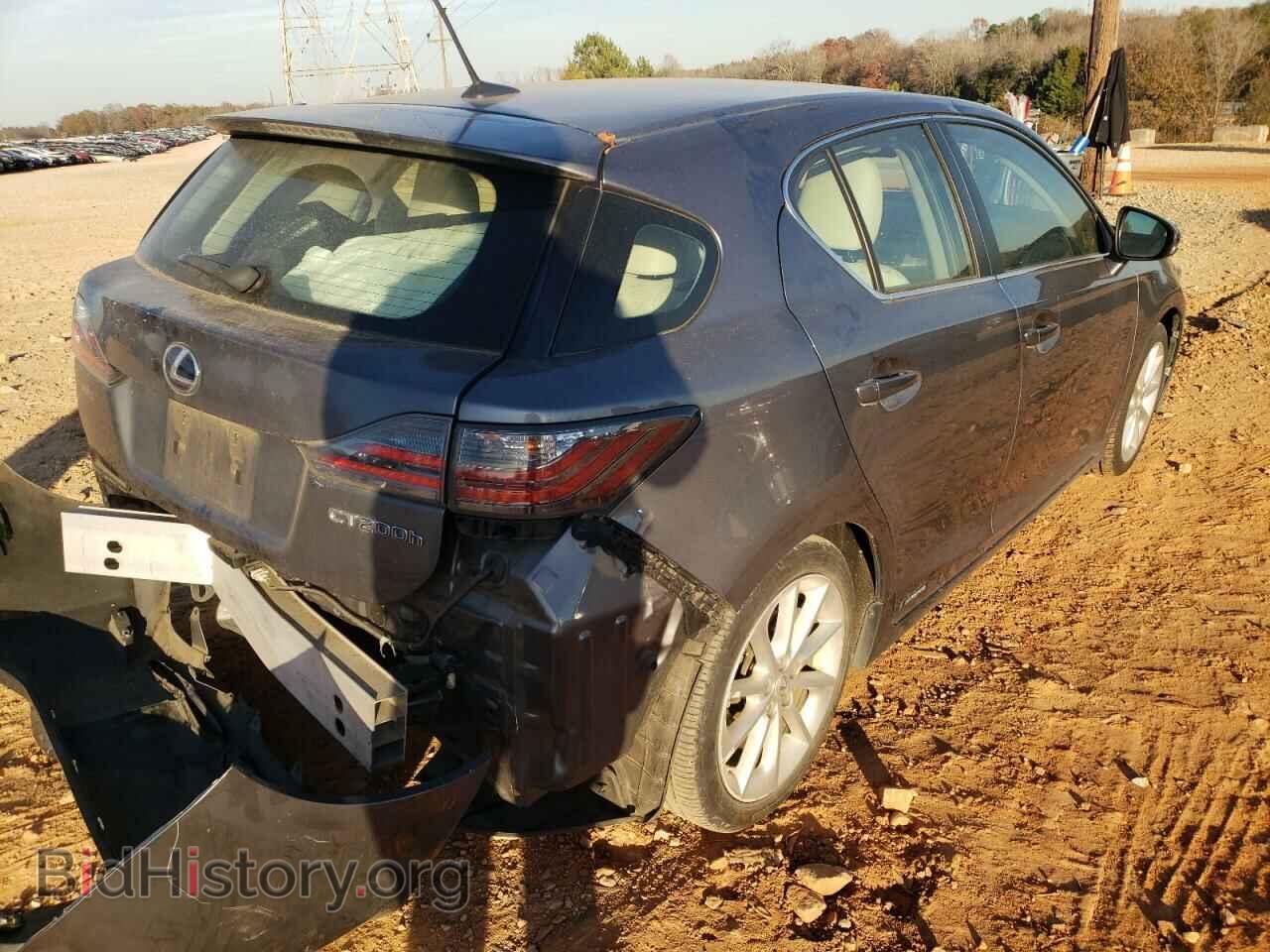 2012 LEXUS CT 200 - VIN: JTHKD5BH9C2068155 - Фото 4