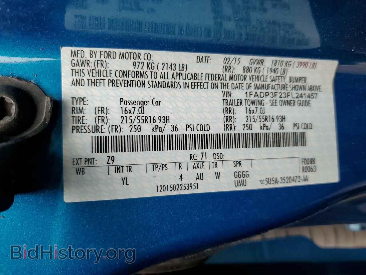 2015 FORD FOCUS - VIN: 1FADP3F23FL241457 - Photo 12