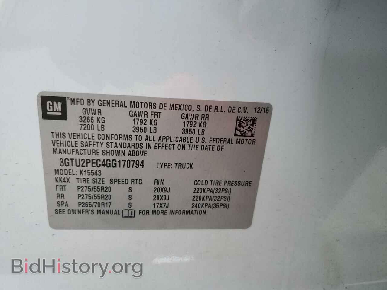 2016 GMC SIERRA - VIN: 3GTU2PEC4GG170794 - Фото 13