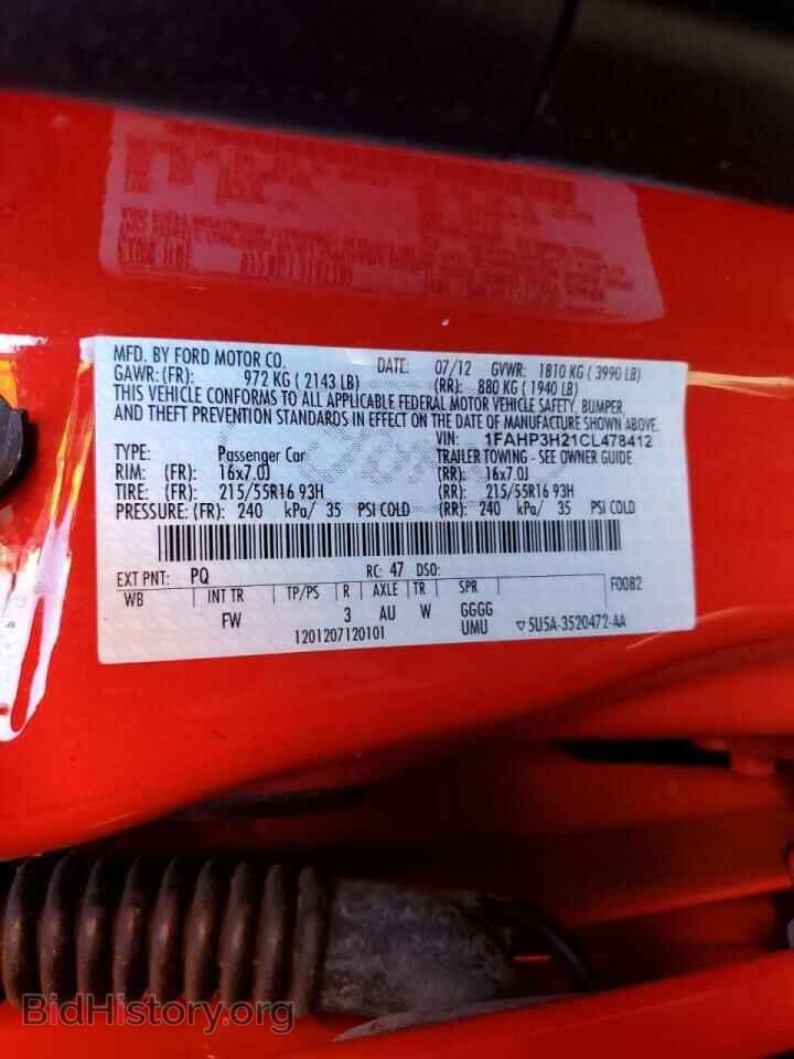 2012 FORD FOCUS - VIN: 1FAHP3H21CL478412 - Фото 10