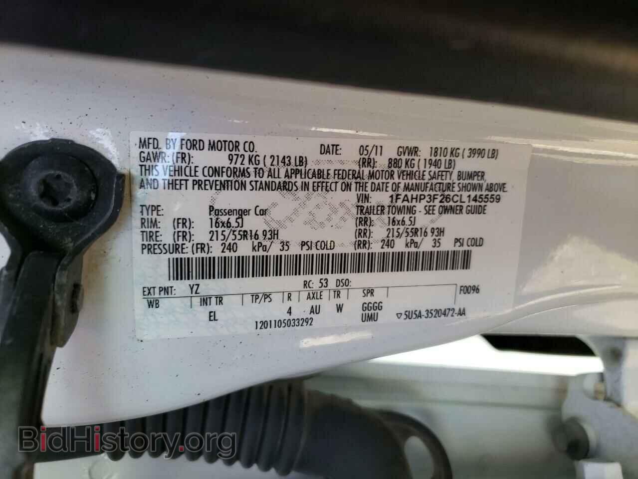 2012 FORD FOCUS - VIN: 1FAHP3F26CL145559 - Фото 10