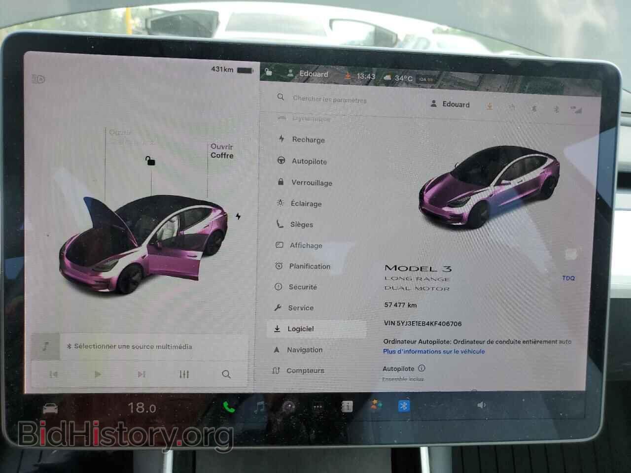 2019 TESLA MODEL 3 - VIN: 5YJ3E1EB4KF406706 - Photo 9