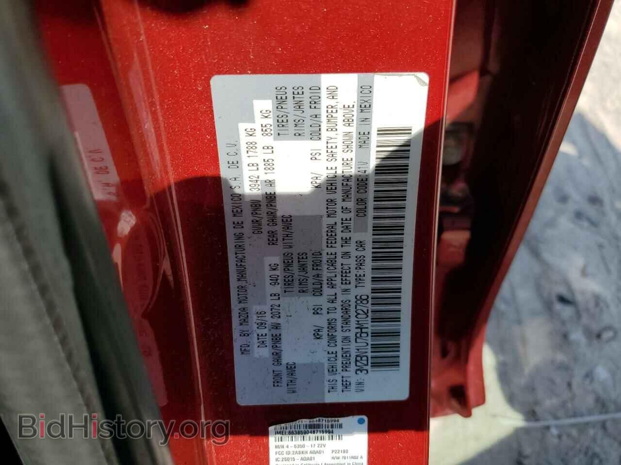 2017 MAZDA 3 - VIN: 3MZBN1U76HM102786 - Фото 12