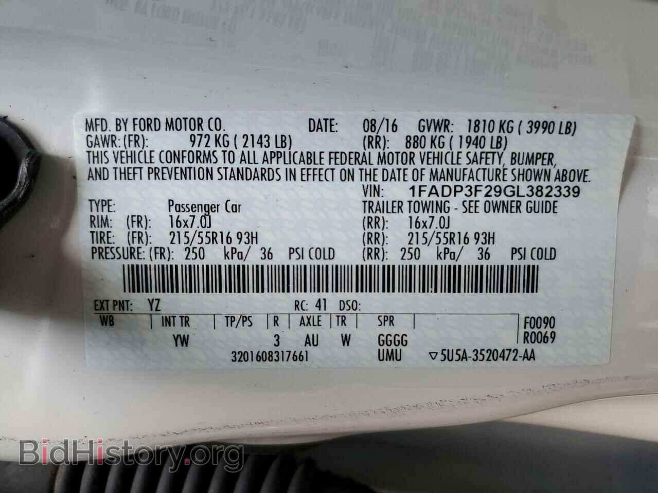 2016 FORD FOCUS - VIN: 1FADP3F29GL382339 - Фото 12