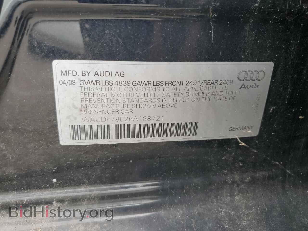 2008 AUDI A4 - VIN: WAUDF78E28A168721 - Photo 12