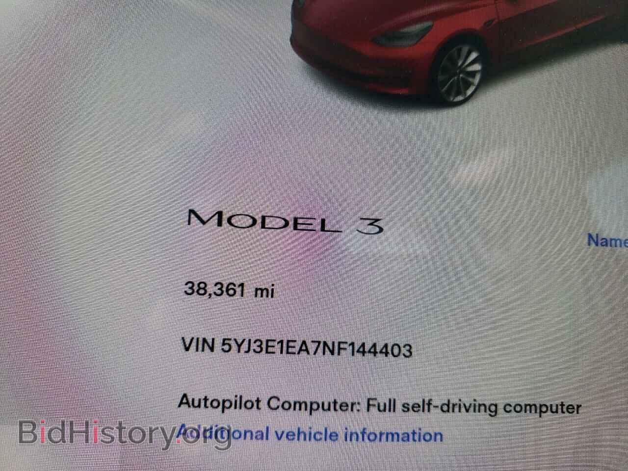 2022 TESLA MODEL 3 - VIN: 5YJ3E1EA7NF144403 - Photo 9