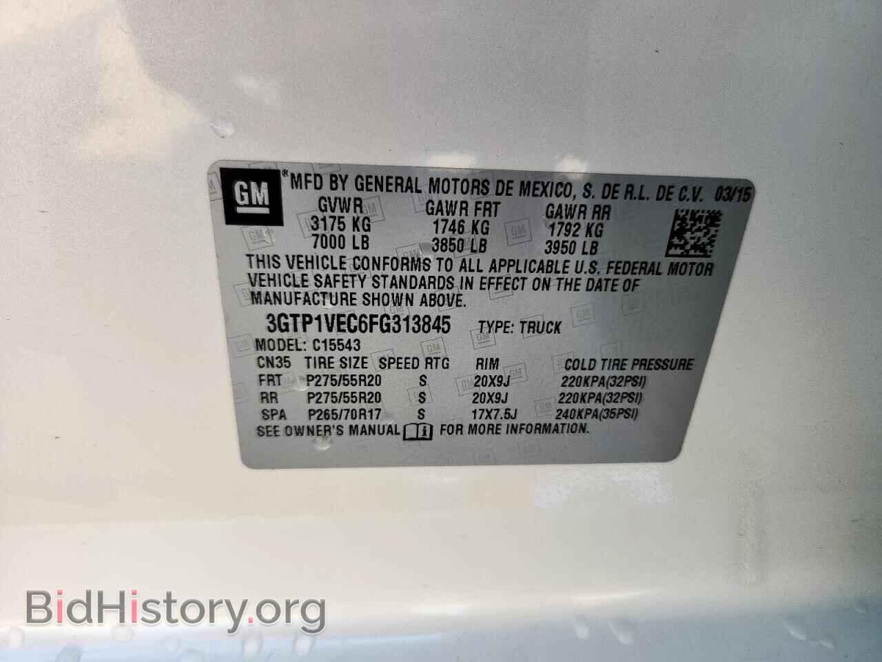 2015 GMC SIERRA - VIN: 3GTP1VEC6FG313845 - Фото 12