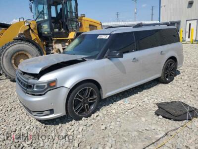 2014 Ford FLEX Limited, silver — VIN 2FMGK5D84EBD34037, Copart