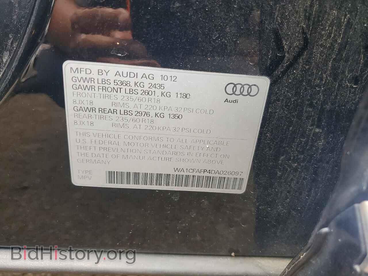 2013 AUDI Q5 - VIN: WA1CFAFP4DA026097 - Photo 13