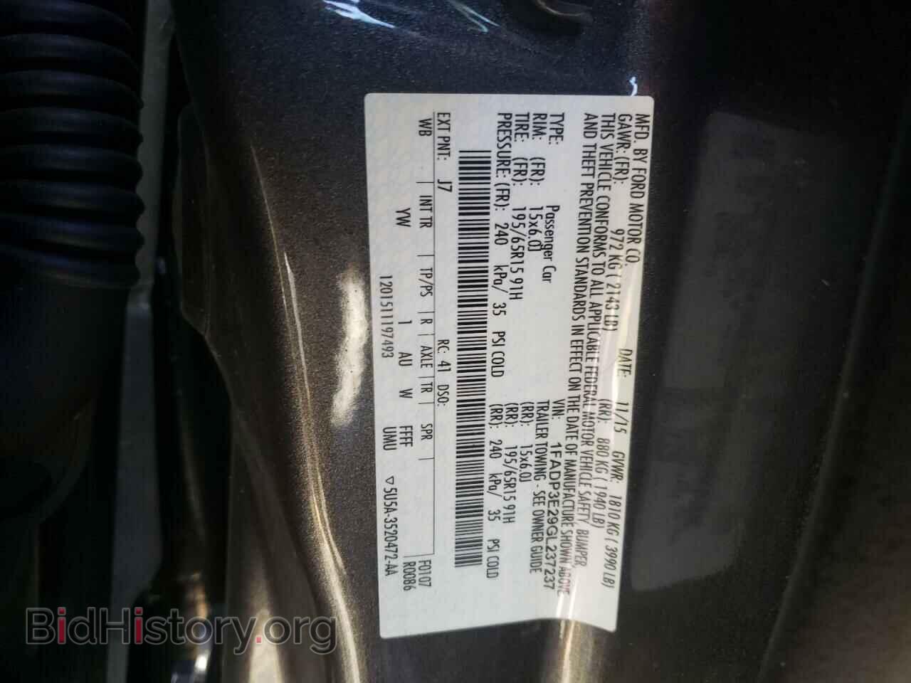 2016 FORD FOCUS - VIN: 1FADP3E29GL237237 - Photo 10