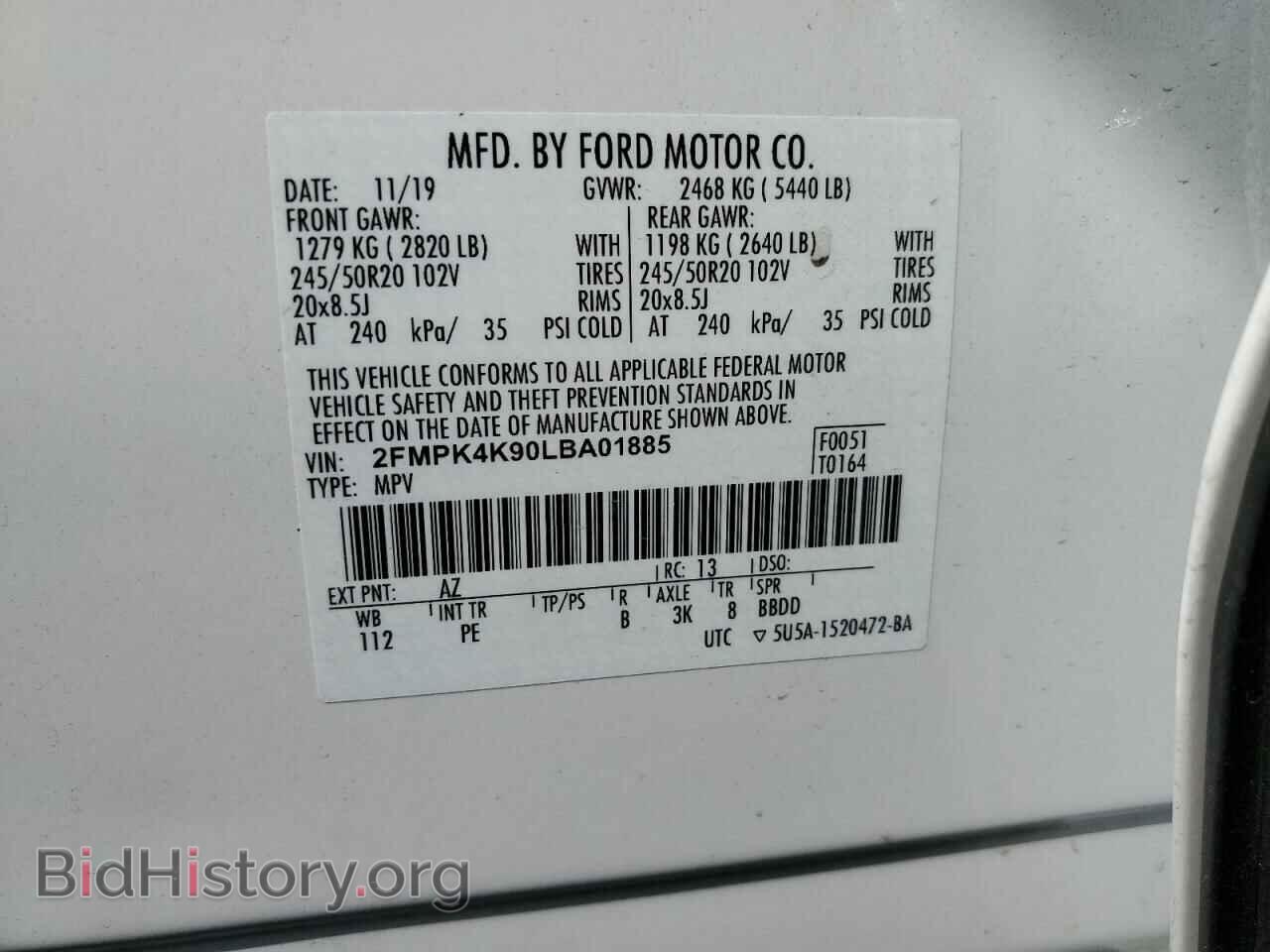 2020 FORD EDGE - VIN: 2FMPK4K90LBA01885 - Фото 13