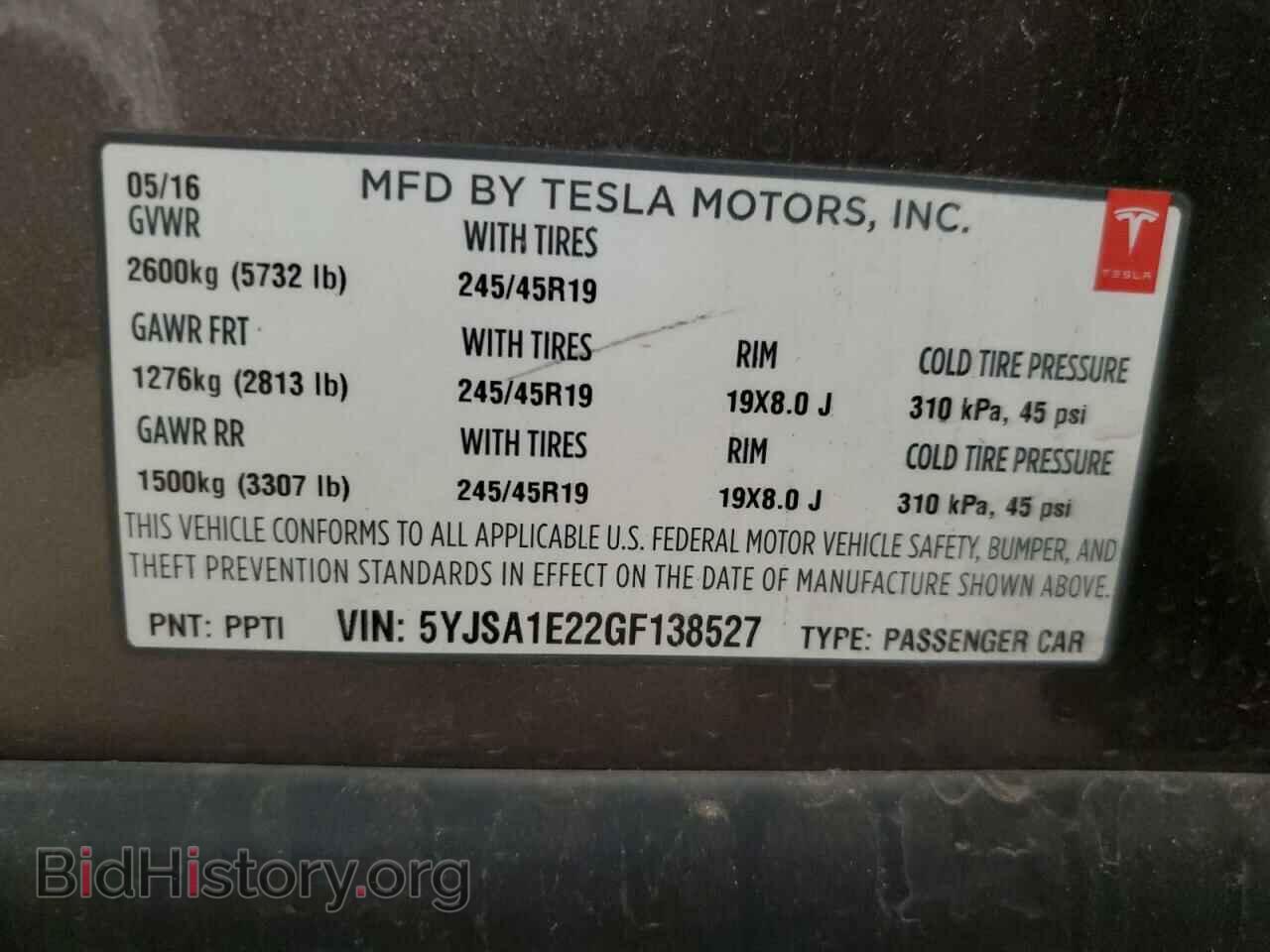 2016 TESLA MODEL S - VIN: 5YJSA1E22GF138527 - Photo 10