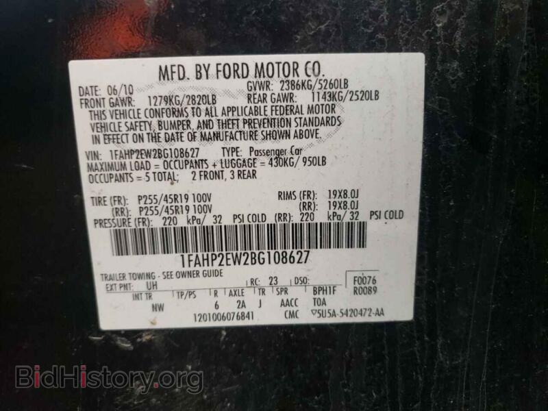 2011 Ford TAURUS (VIN 1FAHP2EW2BG108627) — фото 10 из 10