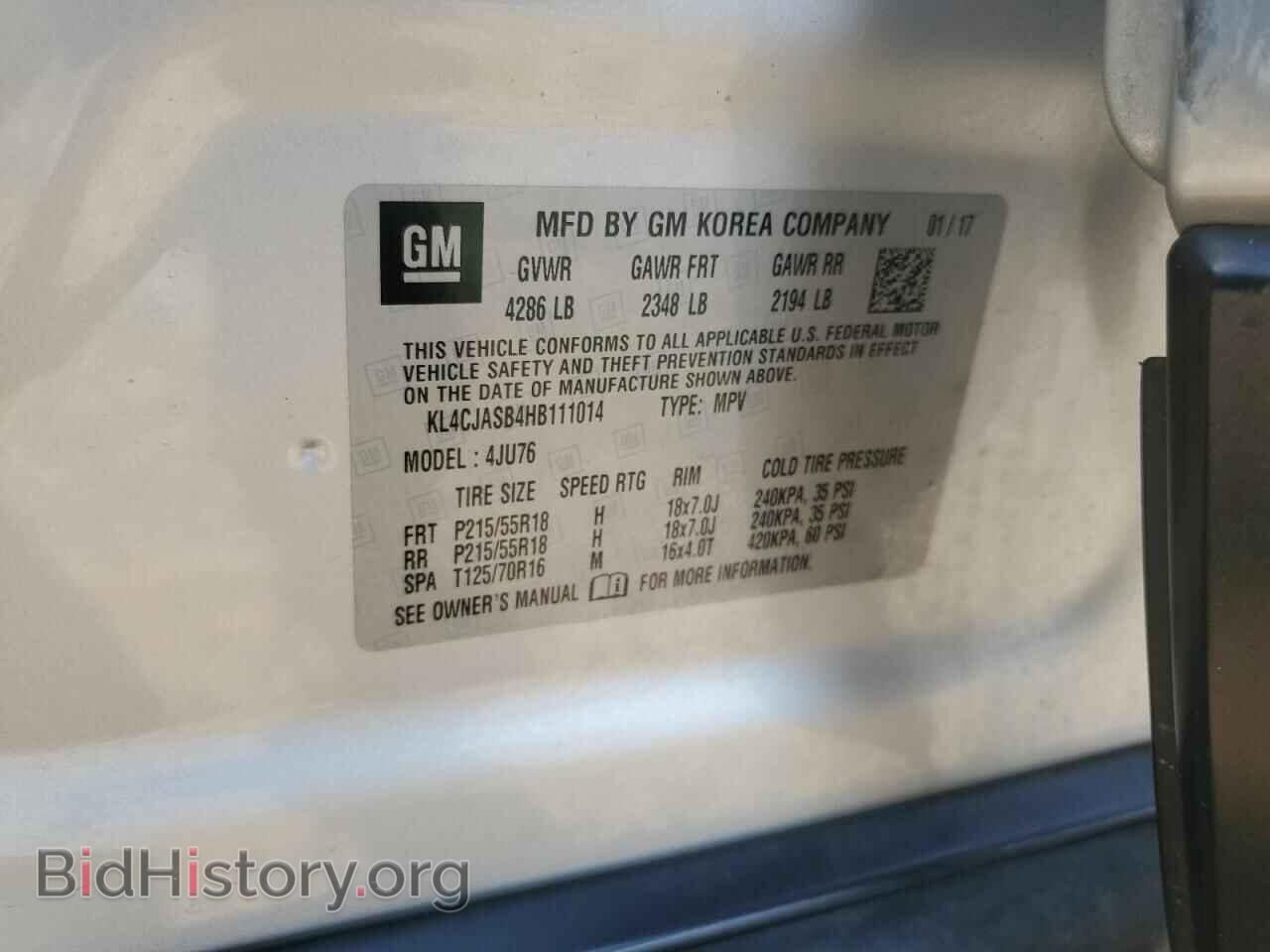 2017 BUICK ENCORE - VIN: KL4CJASB4HB111014 - Photo 12