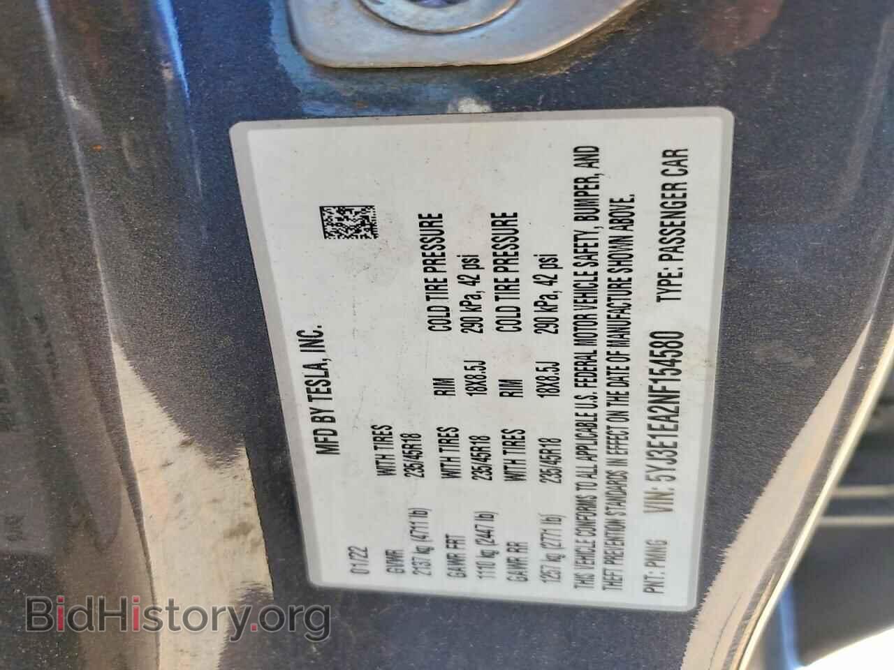 2022 TESLA MODEL 3 - VIN: 5YJ3E1EA2NF154580 - Photo 12