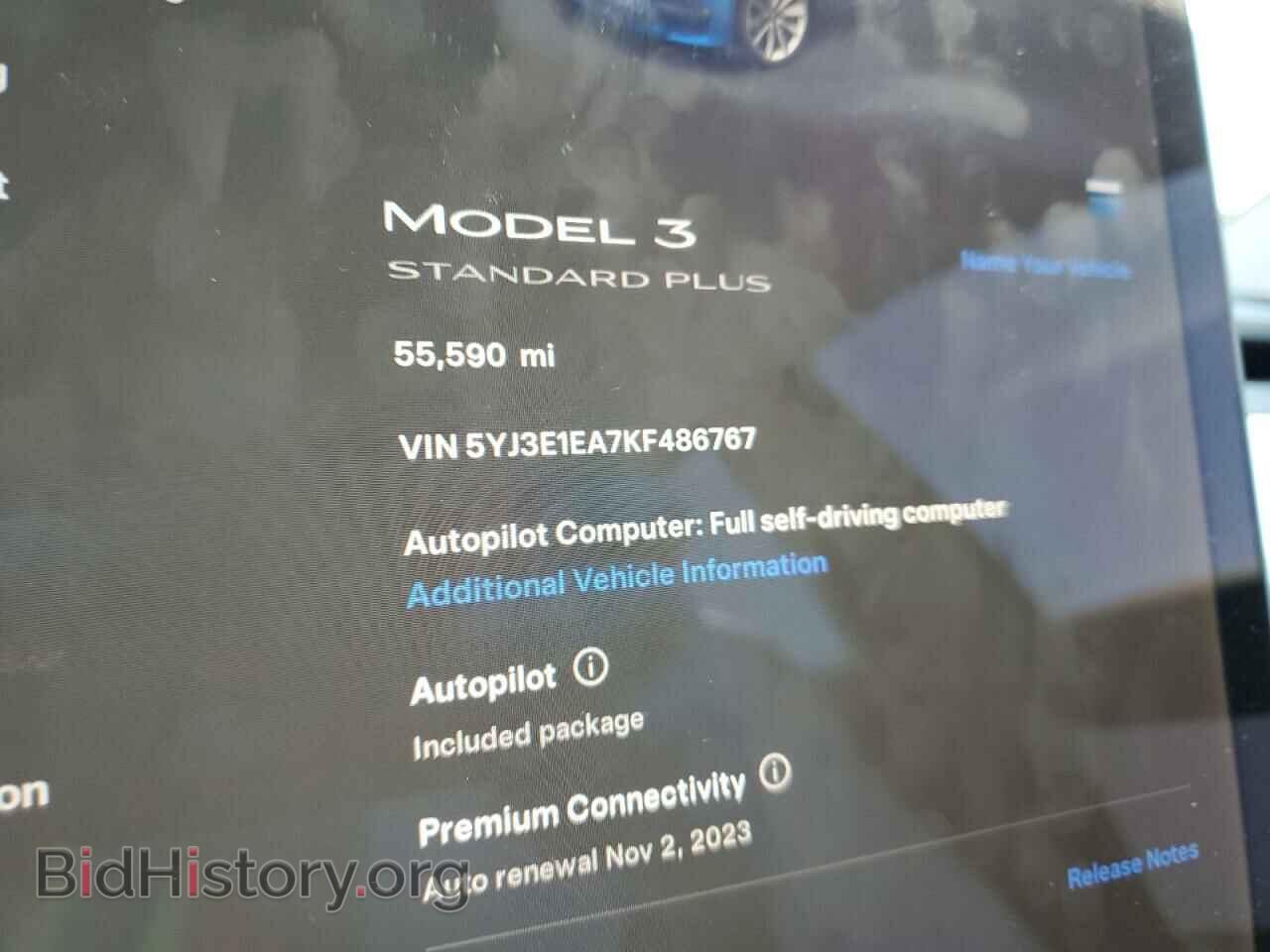 2019 TESLA MODEL 3 - VIN: 5YJ3E1EA7KF486767 - Фото 9