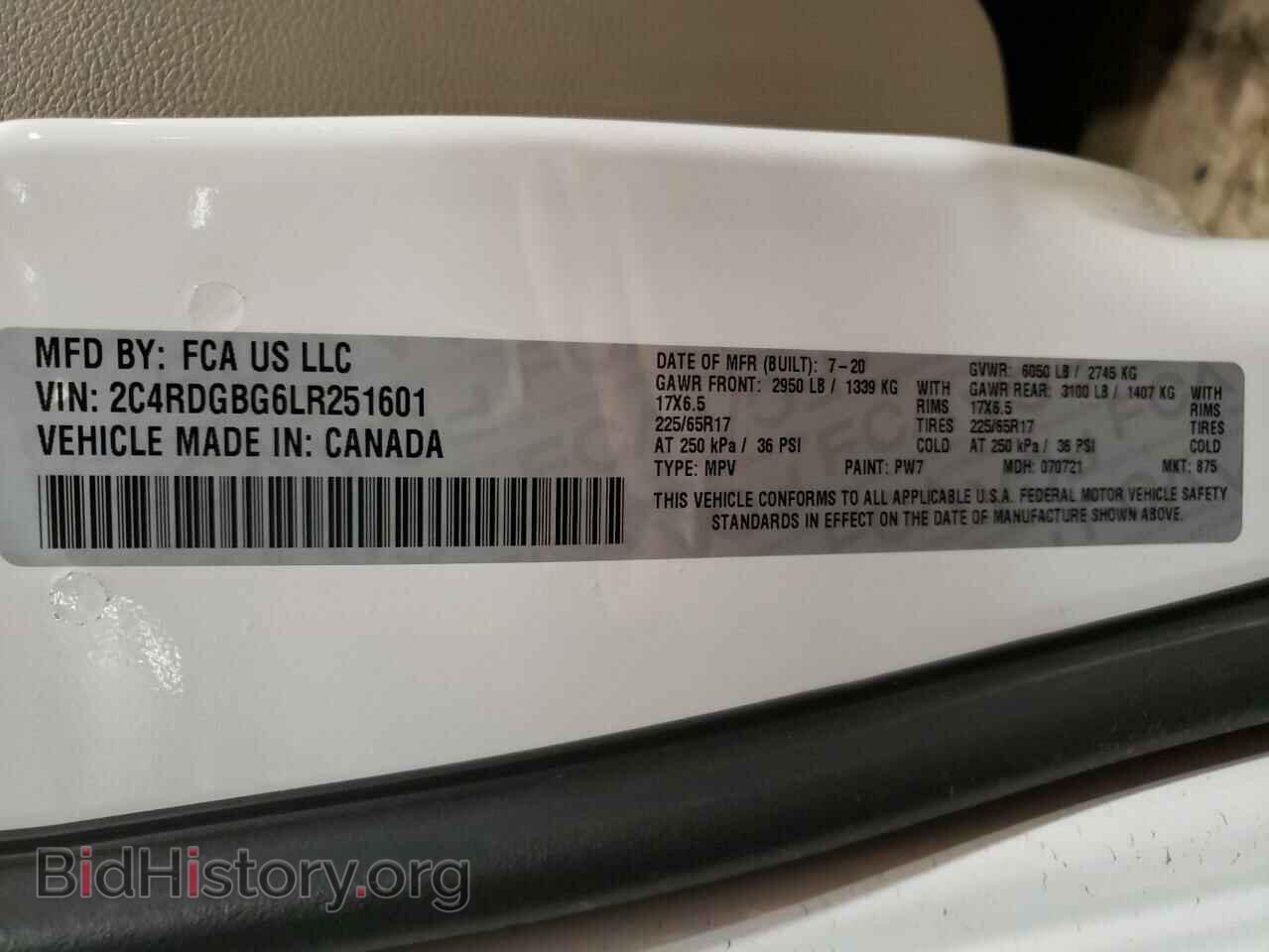 2020 DODGE CARAVAN - VIN: 2C4RDGBG6LR251601 - Фото 13