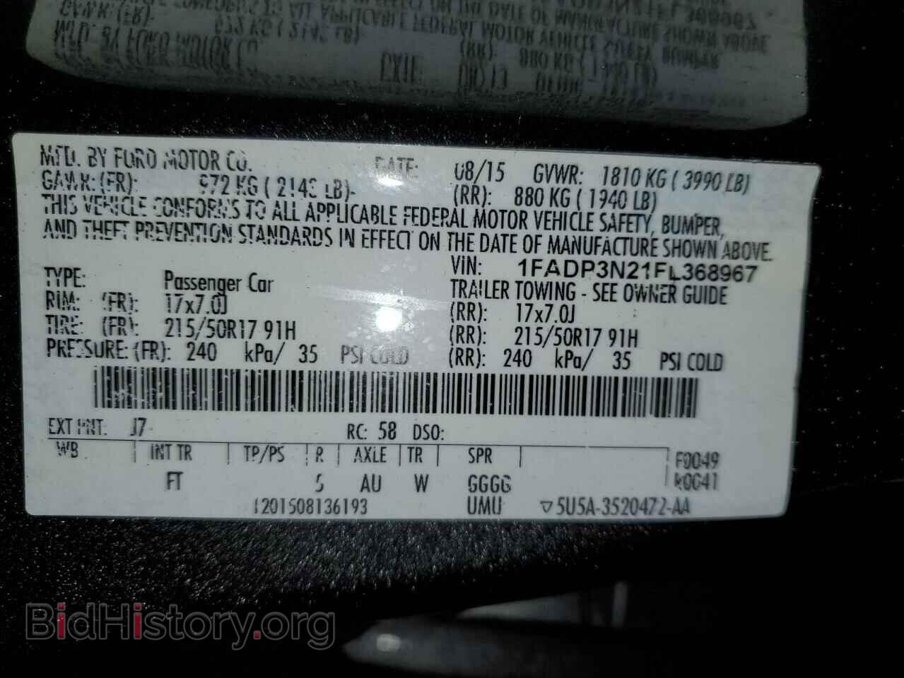 2015 FORD FOCUS - VIN: 1FADP3N21FL368967 - Photo 12