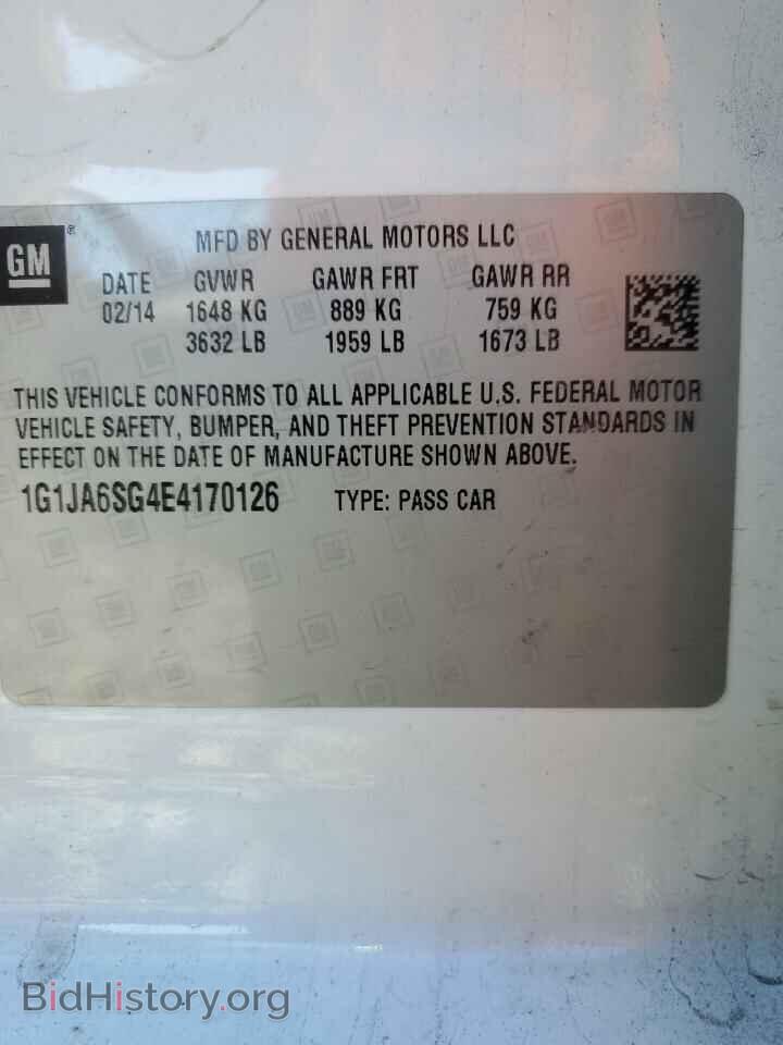 2014 CHEVROLET SONIC - VIN: 1G1JA6SG4E4170126 - Фото 12