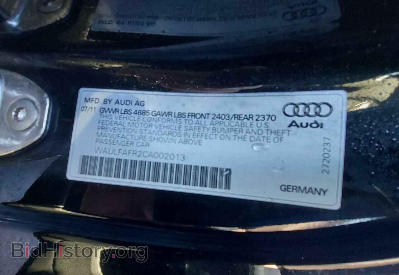 2012 AUDI A5 - VIN: WAULFAFR2CA002013 - Фото 10