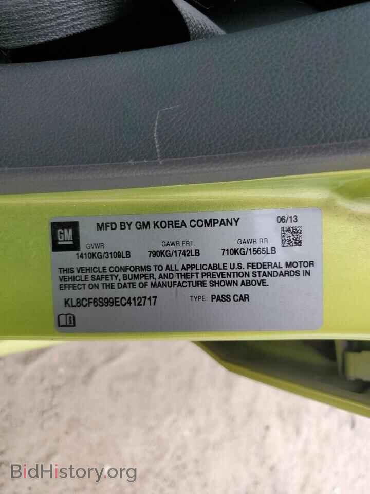 2014 CHEVROLET SPARK - VIN: KL8CF6S99EC412717 - Фото 12