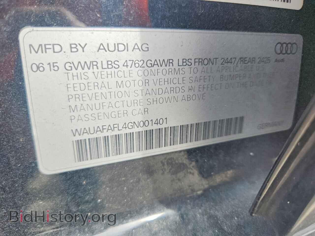 2016 AUDI A4 - VIN: WAUAFAFL4GN001401 - Photo 12