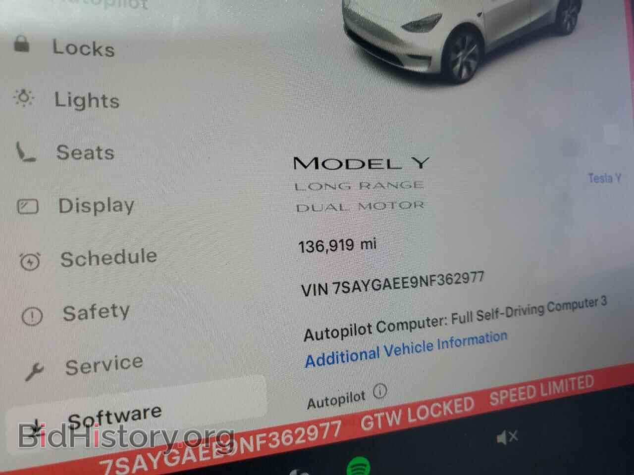 2022 TESLA MODEL Y - VIN: 7SAYGAEE9NF362977 - Фото 9