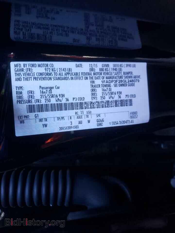 2016 FORD FOCUS - VIN: 1FADP3F28GL248079 - Фото 10