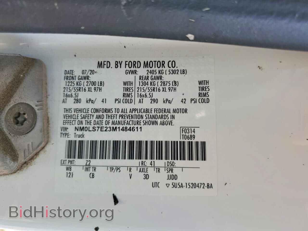 2021 FORD TRANSIT - VIN: NM0LS7E23M1484611 - Photo 13