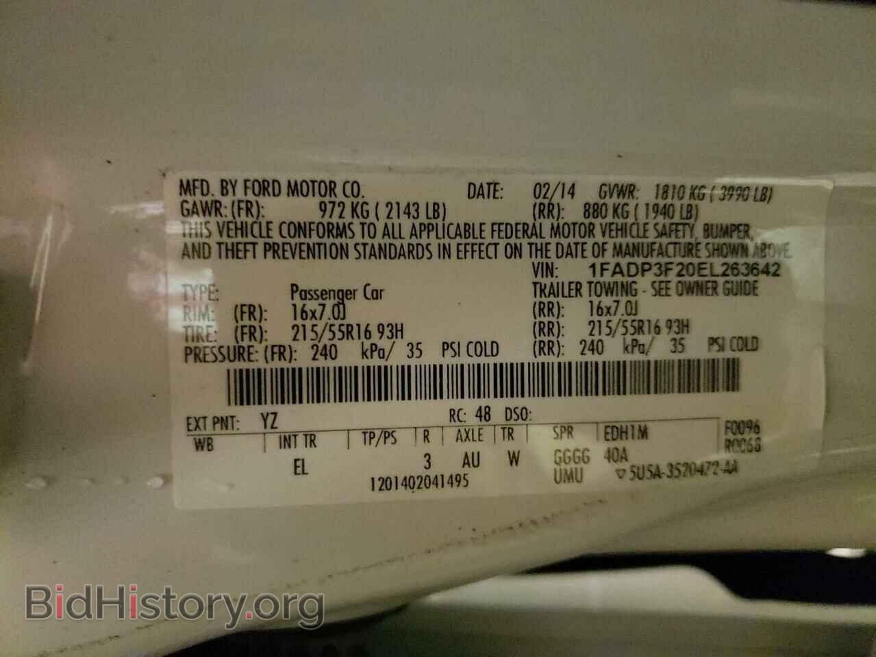 2014 FORD FOCUS - VIN: 1FADP3F20EL263642 - Photo 10